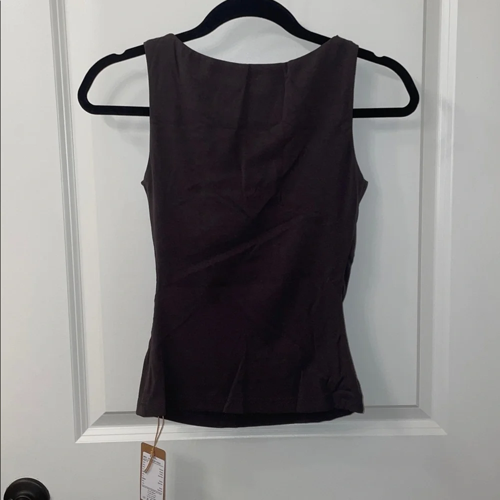 OGL Cotton Stretch Cotton Boatneck Brami Built-In Bra Dark Gray Size XS NWT!! - Picture 12 of 12